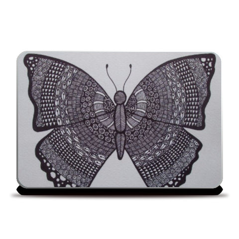 Laptop Skins, Zentangle Butterfly Laptop Skin | Jasmine Kaur Lotey, - PosterGully