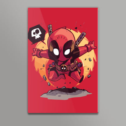 Deadpool Cartoon Wall Art