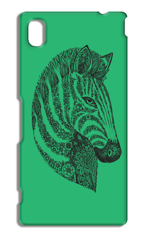Floral Zebra Head Sony Xperia M4 Aqua Cases