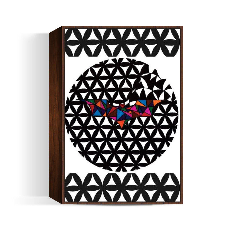 Bordered Floral Batman | Geometric | Triangle