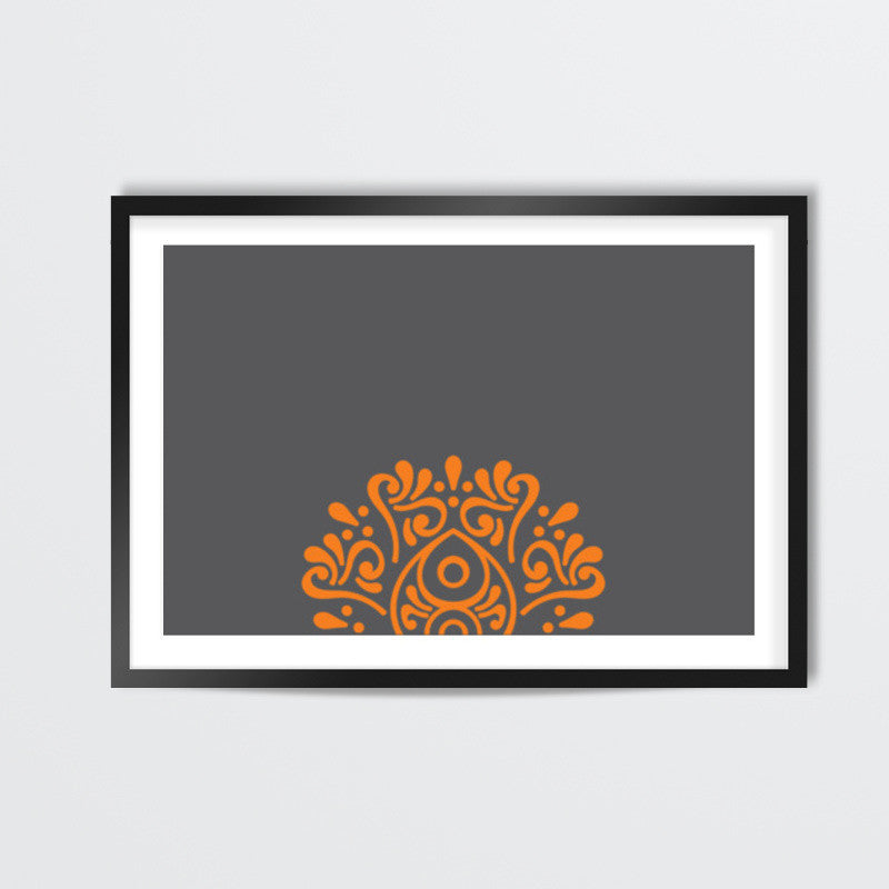 Orange mandala Wall Art