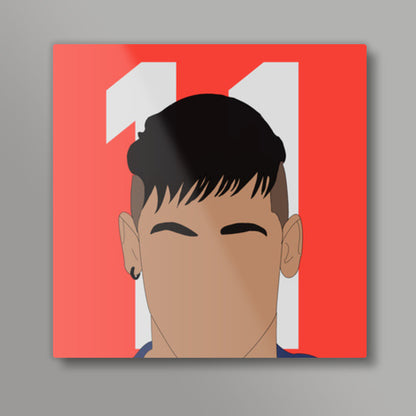 Neymar Jr. 11 | Barcelona | Football Square Art Prints