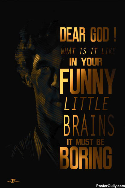 Wall Art, Sherlock Funny Little Brain Artwork