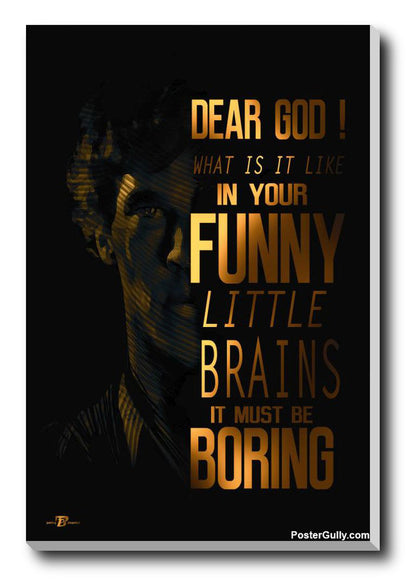 Wall Art, Sherlock Funny Little Brain Artwork