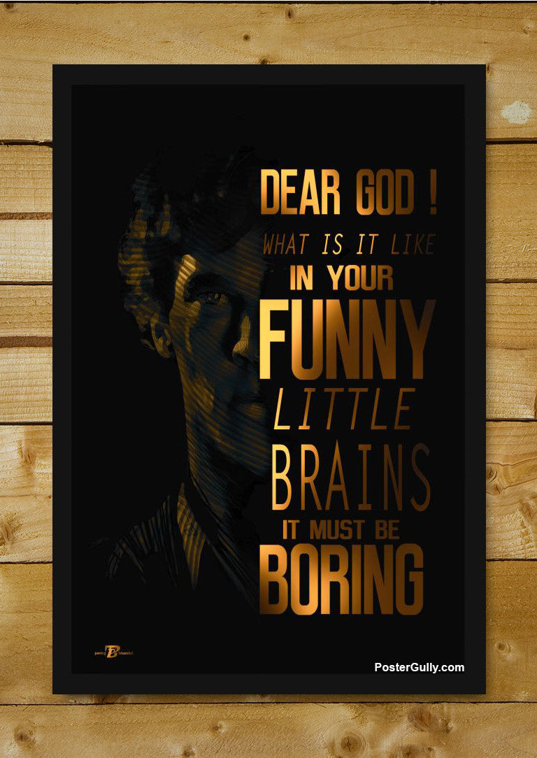 Wall Art, Sherlock Funny Little Brain Artwork