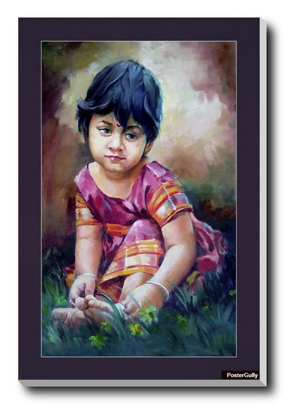 Wall Art, Sweet Girl Painting Artwork