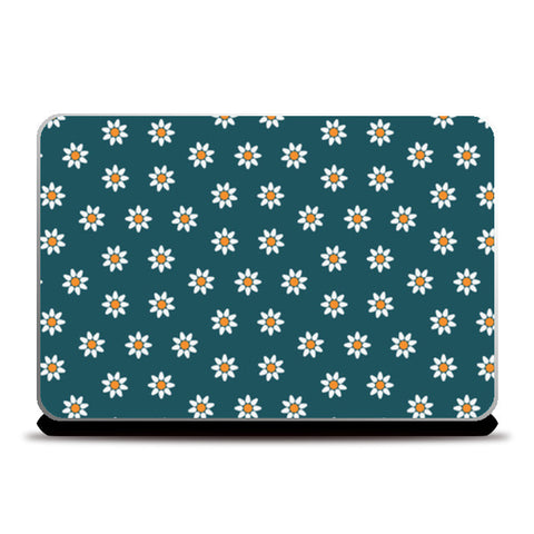 Blue and Yellow Floral Laptop Skins