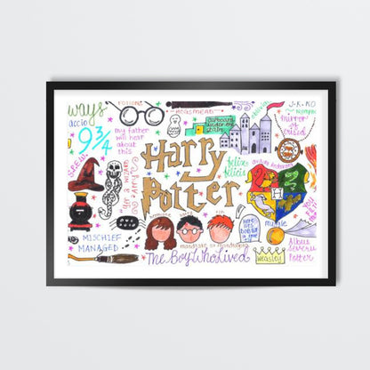 Harry Potter Doodle Wall Art