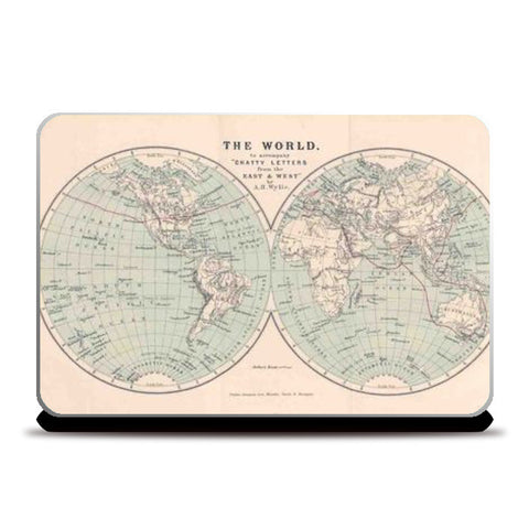 Vintage World Map Laptop Skins