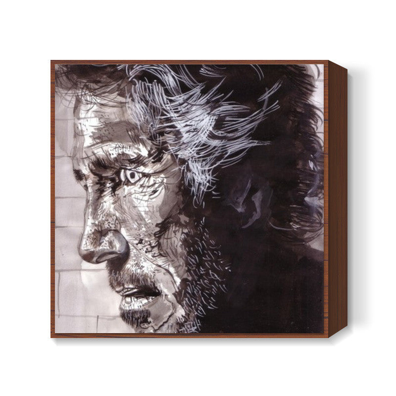 Music star Roger Waters of Pink Floyd fame is dedicated to music Square Art Prints