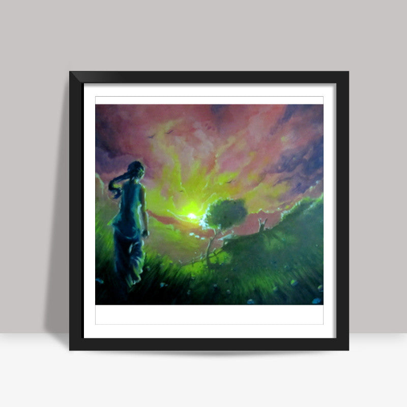 Going Home - Painting Square Art Prints