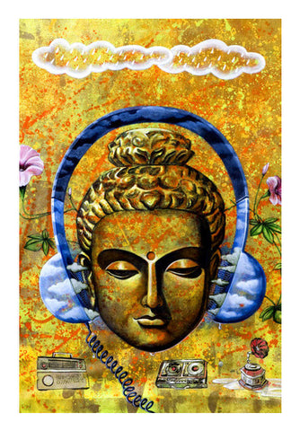 Headphone Buddha Wall Art