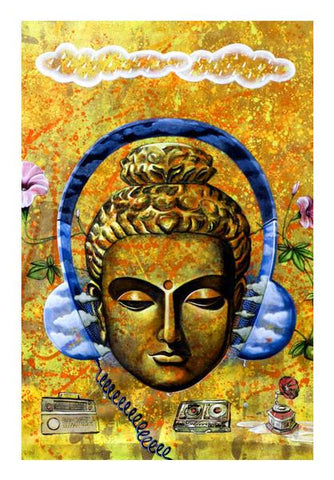 PosterGully Specials, Headphone Buddha Wall Art