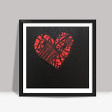 Love in BROKEN pieces of Heart | Abstract | Square Art Prints