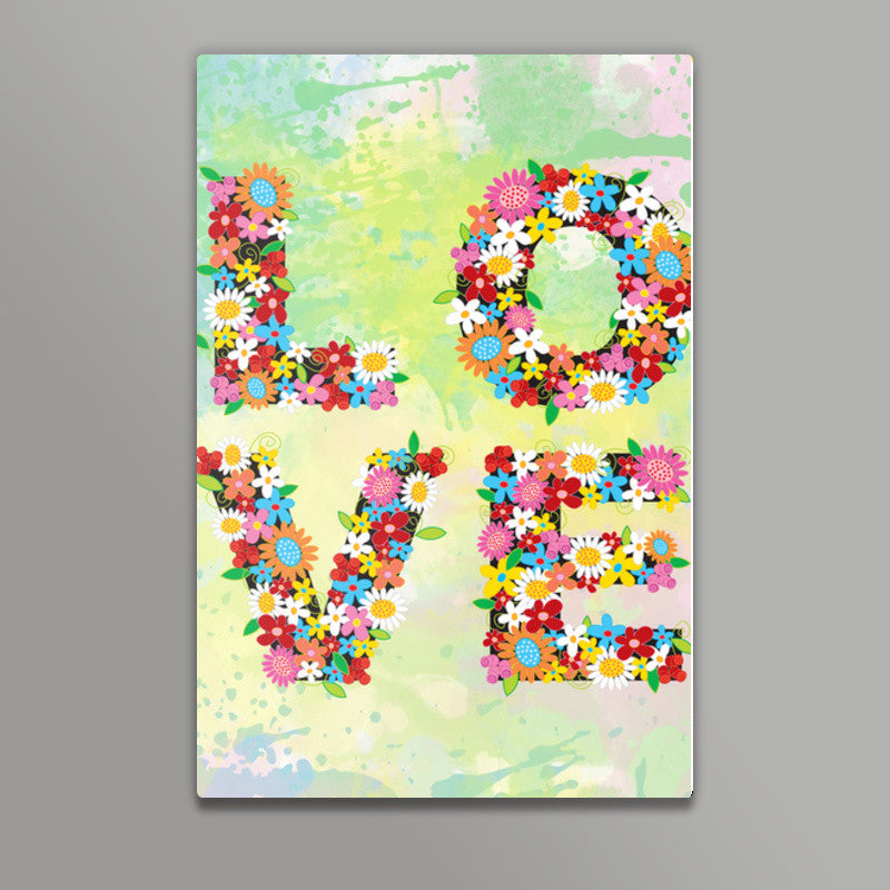Love Floral Wall Art