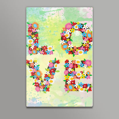 Love Floral Wall Art