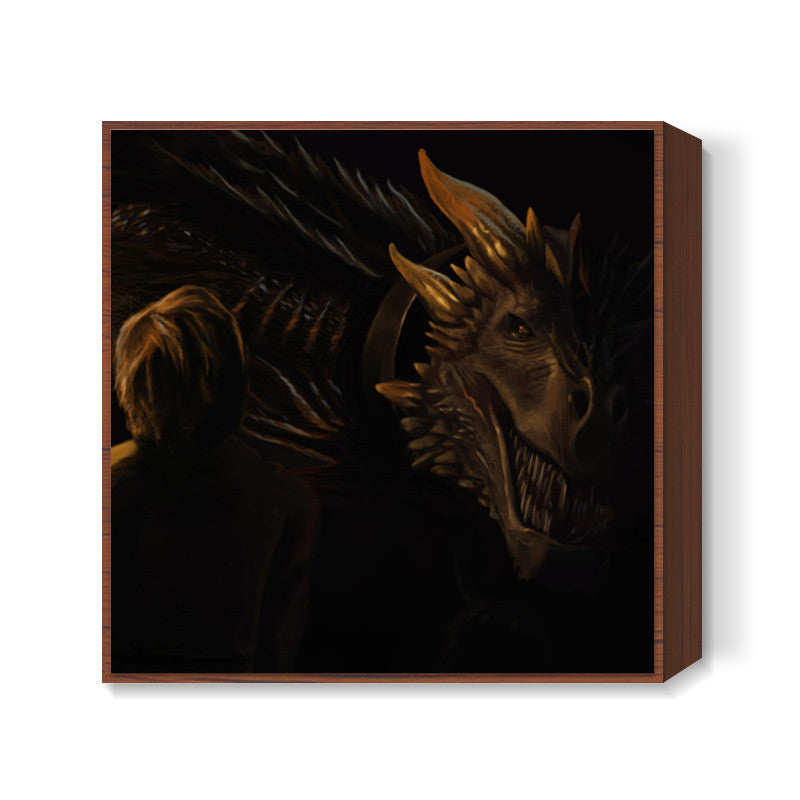 Tyrion Trains a Dragon Square Art Prints