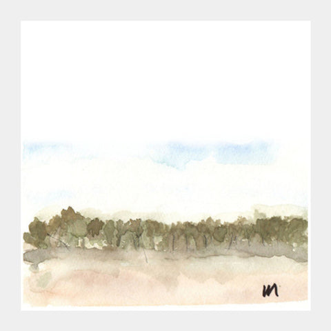 Secret Forest Watercolour Painting Square Art Prints PosterGully Specials