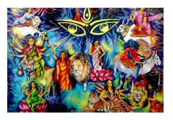 PosterGully Specials, NAVADURGA Wall Art