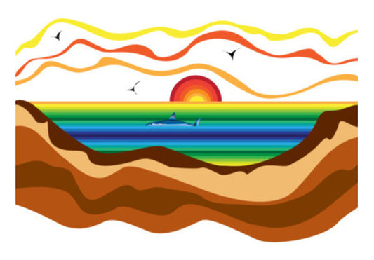 Sunset By The Beach ! Art PosterGully Specials