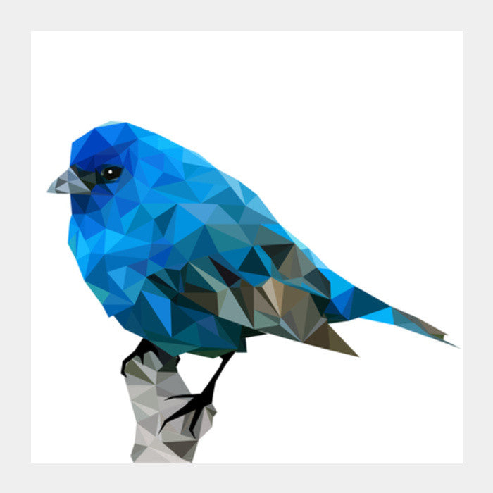 Blue Bird Square Art Prints