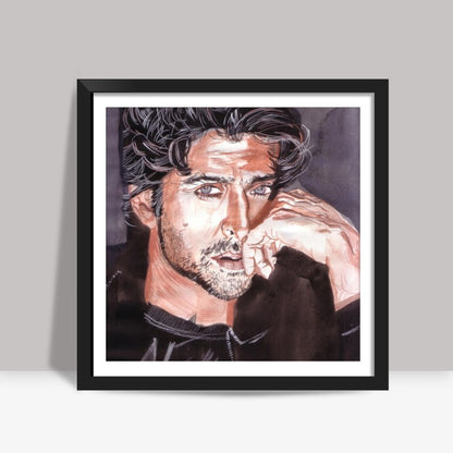 Bollywood superstar Hrithik Roshan has charm and charisma, style and substance Square Art Prints