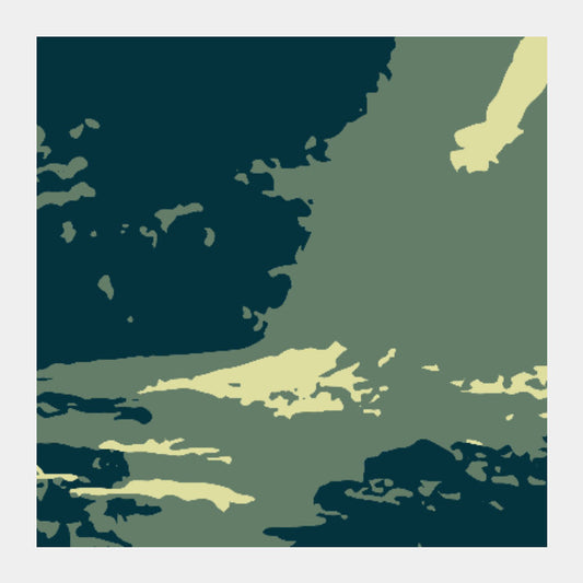 Square Art Prints, Thick Camo Square Art