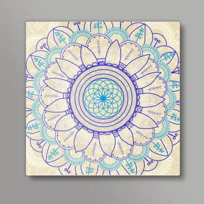 Bohemian desi pattern doddle Square Art Prints