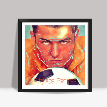 ronaldo fan art Square Art Prints