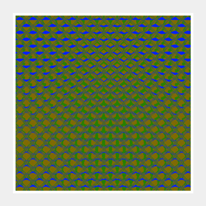 Square Art Prints, Blue in Green Square Art Prints