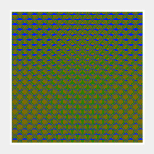 Square Art Prints, Blue in Green Square Art Prints