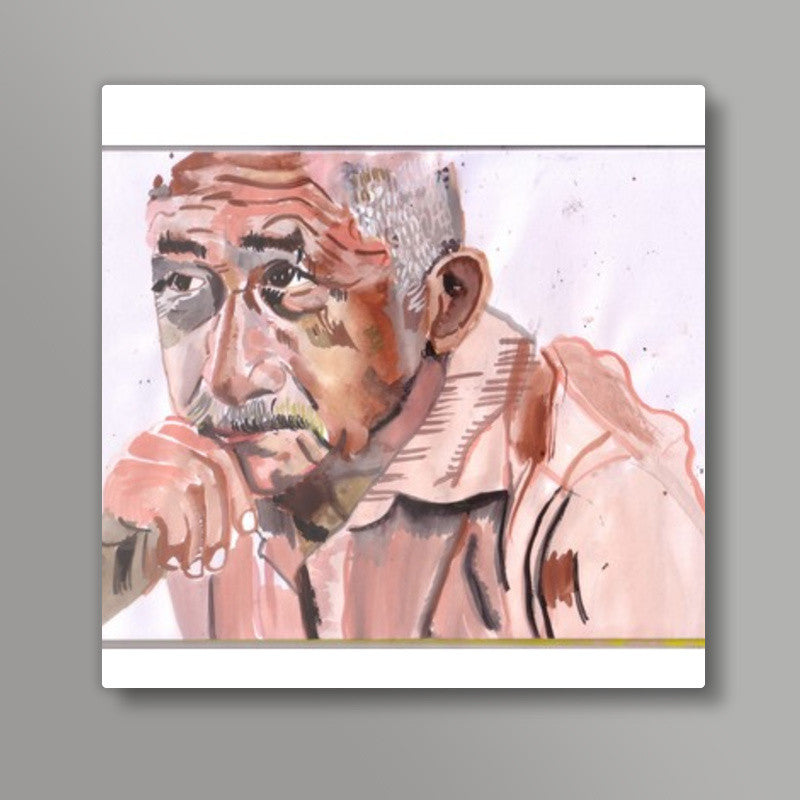 Versatile Bollywood actor Naseeruddin Shah has an impressive body of work Square Art Prints