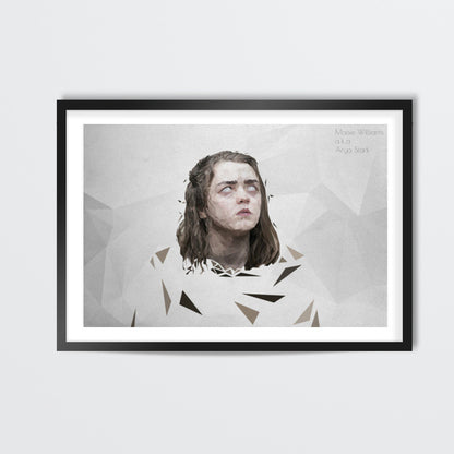 arya stark polygon art || maisie williams || Wall Art