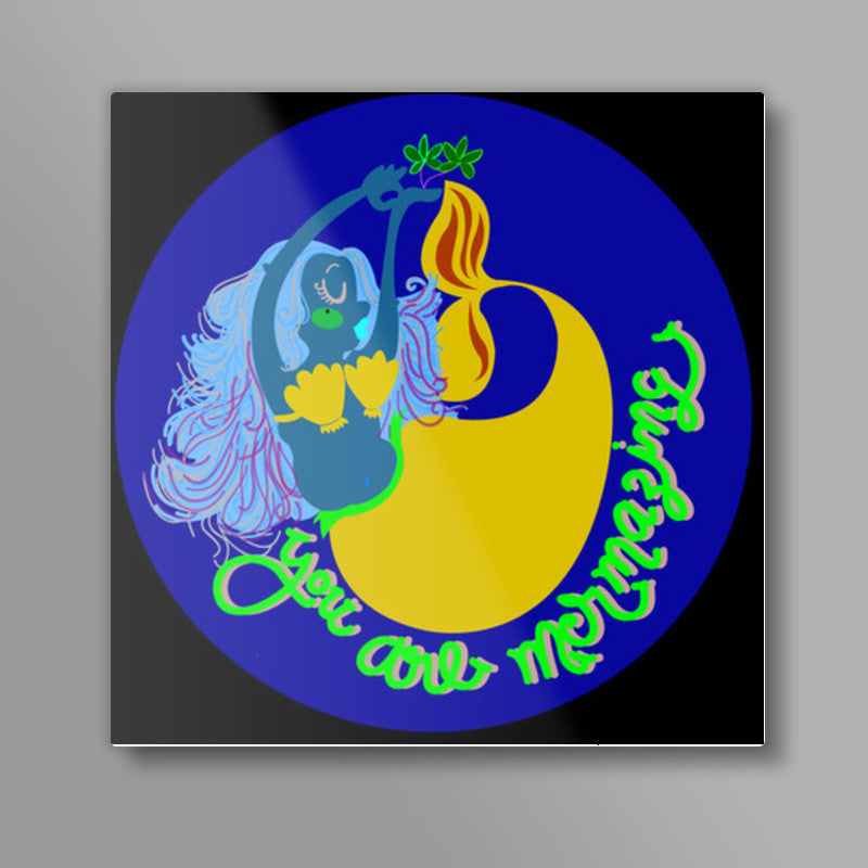 mermaid Square Art Prints