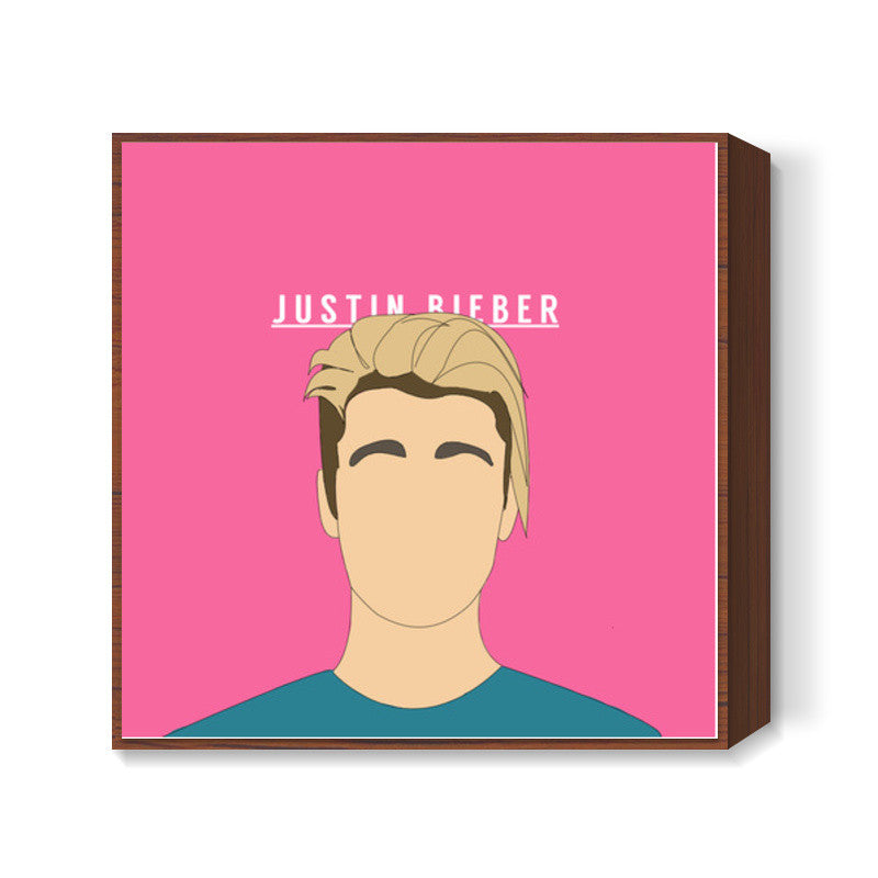 Justin Bieber | Portrait minimal Square Art Prints