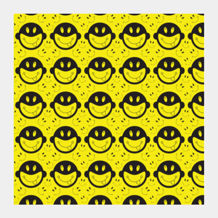 Monkey Tongue Out On Black And Yellow Square Art Prints PosterGully Specials