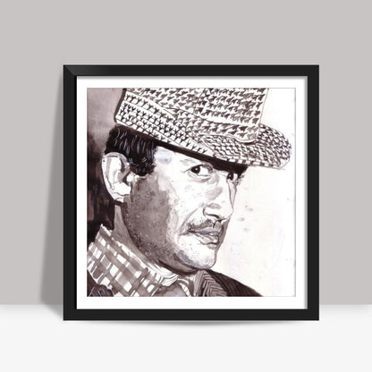 Superstar Dev Anand believed in befriending life and its various ups and downs Square Art Prints