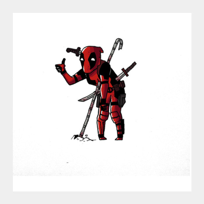 Square Art Prints, Deadpool Square Art Prints