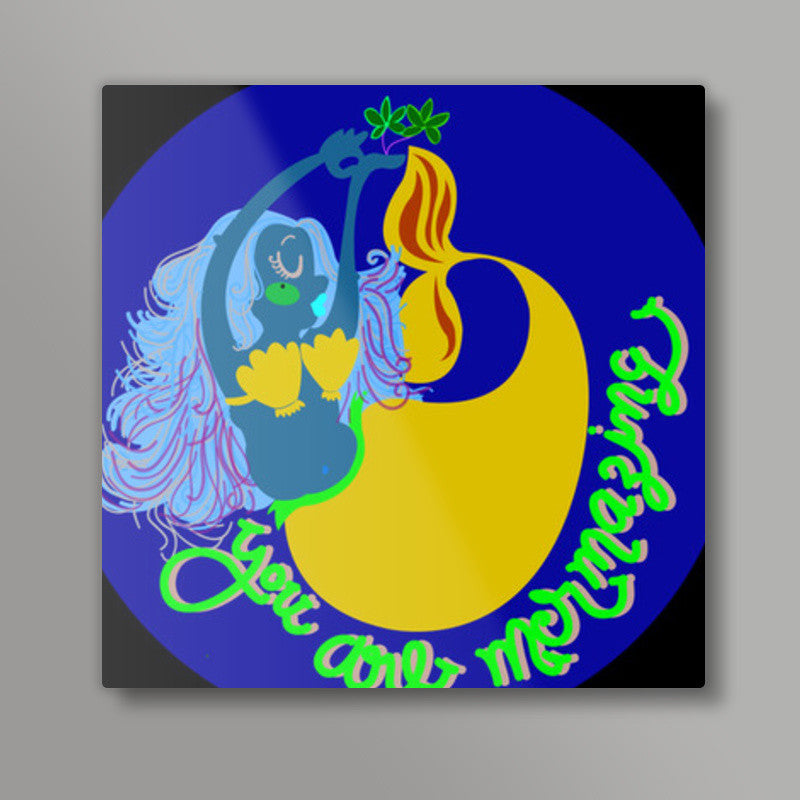 mermaid Square Art Prints