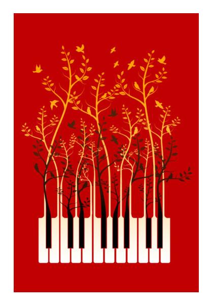 PosterGully Specials, Piano Birds Wall Art