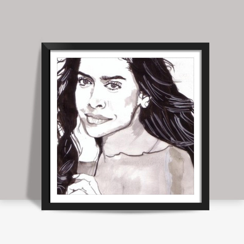 Every smile tells a story, seems to say Deepika Padukone Square Art Prints