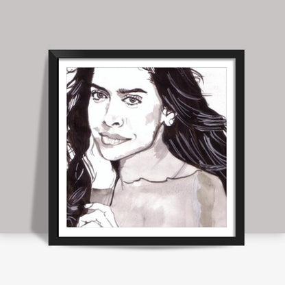 Every smile tells a story, seems to say Deepika Padukone Square Art Prints