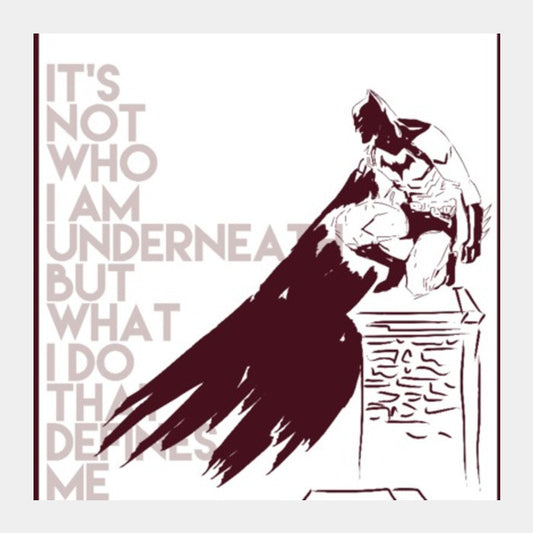 Square Art Prints, Batman Sketch Square Art Prints