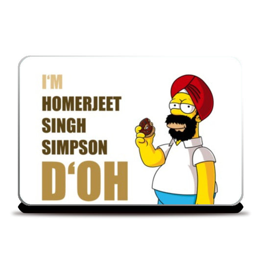 Laptop Skins, Homerjeet Singh Simpson Laptop Skin |  Sukhmeet Singh, - PosterGully