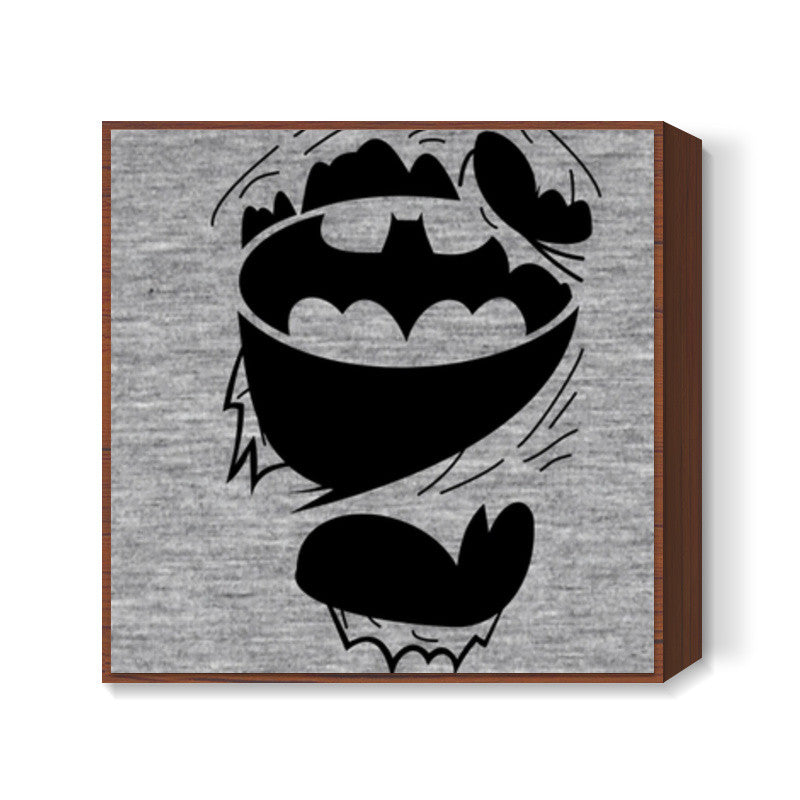 Batman The dark knight ripped off design Square Art Prints