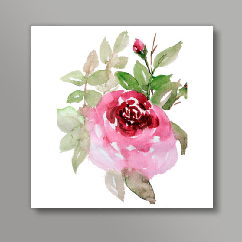Garden Rose Square Art  Print