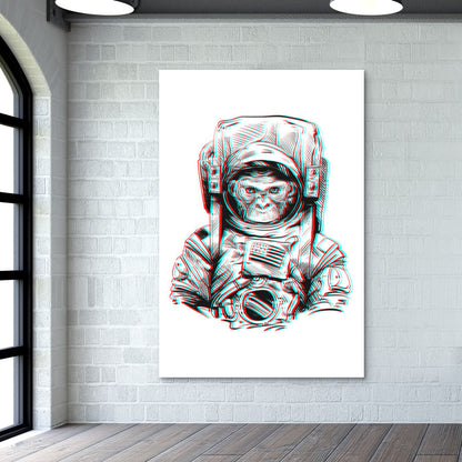 3D Space Monkey Wall Art