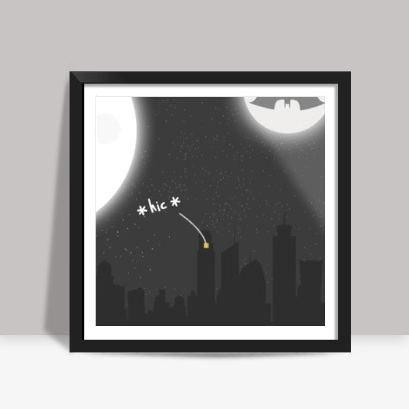 The Drunk Knight Square Art Print