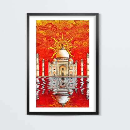 The Red Taj Wall Art | Chayanika