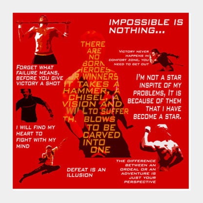 Inspiration - Quotes - Hrithik Roshan  Square Art Prints